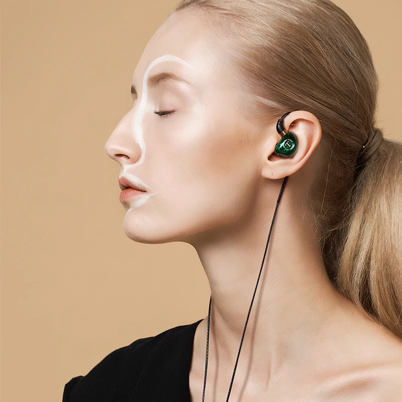 TM-01 3.5Mm Wired Headphones Double Driver Hifi Earphone Bass Stereo Headphone H