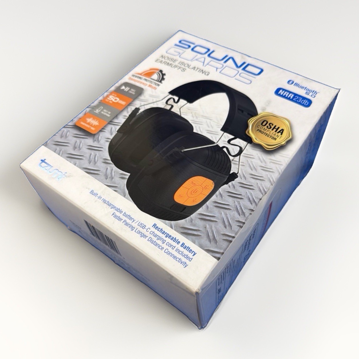 Tzumi Sound Guards Bluetooth Noise Hearing Protection Headphones – New, Sealed