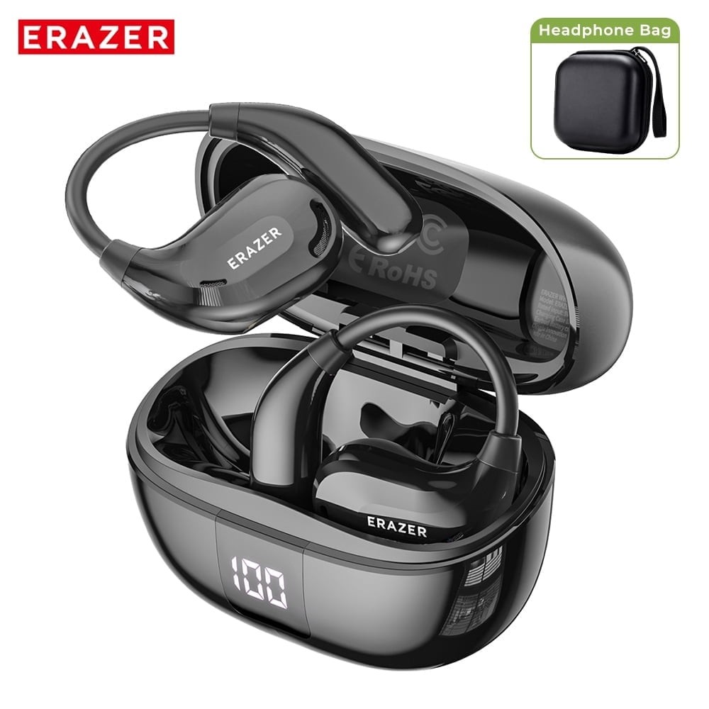 ERAZER XT66PRO Wireless Earbuds Bluetooth Headset AI Translator Black+Earbag