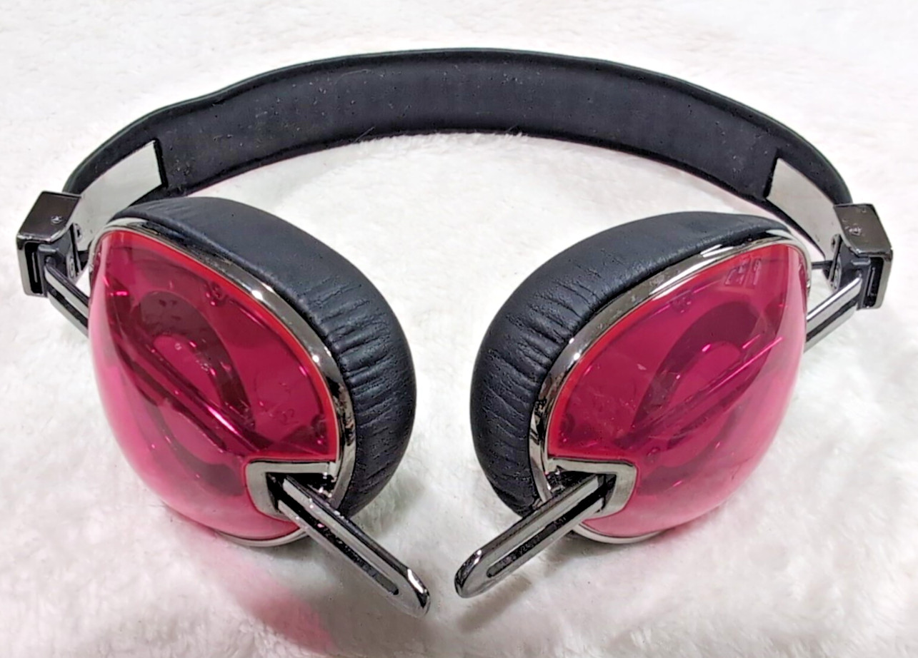OPEN BOX – Skullcandy Navigator On-Ear Headset w/ Mic-PINK RUBY RED – S&H PAID