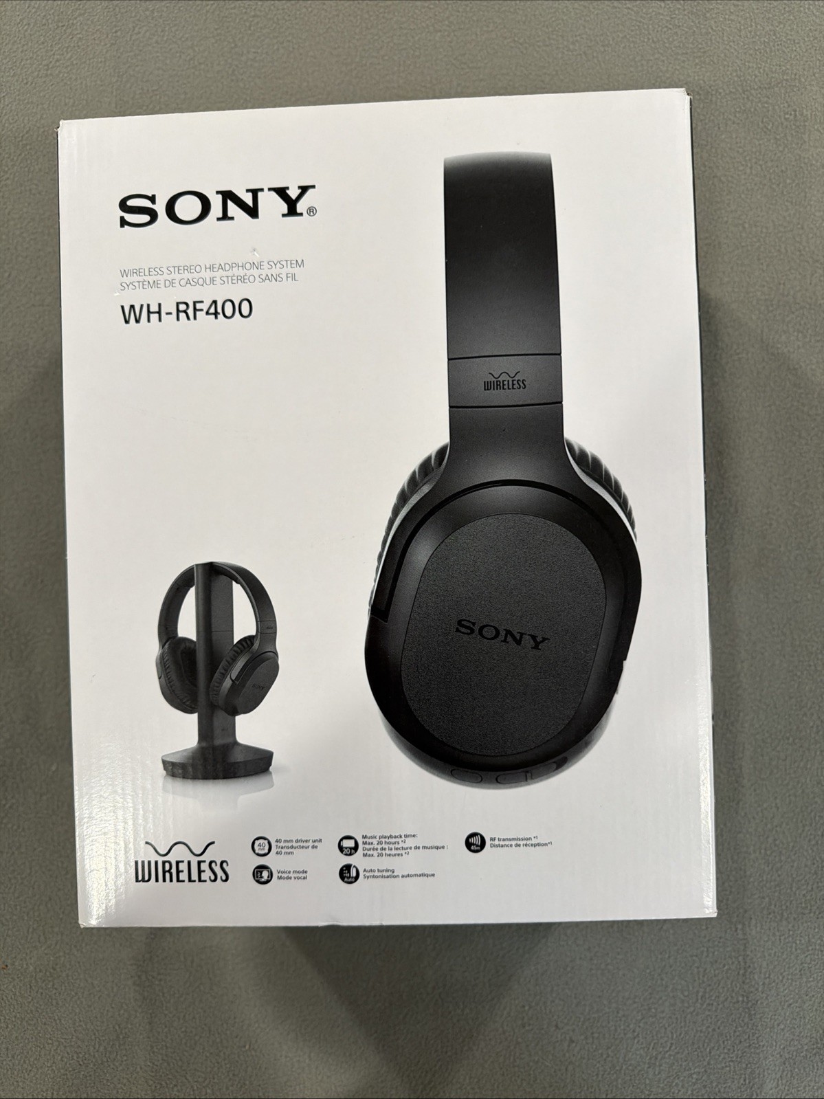 Sony RF400 Wireless Home Theater Headphones – Black