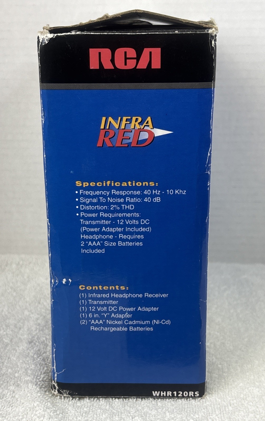 VTG RCA WHR120RS Wireless Infrared Headphones w/Infrared Transmitter Open Box