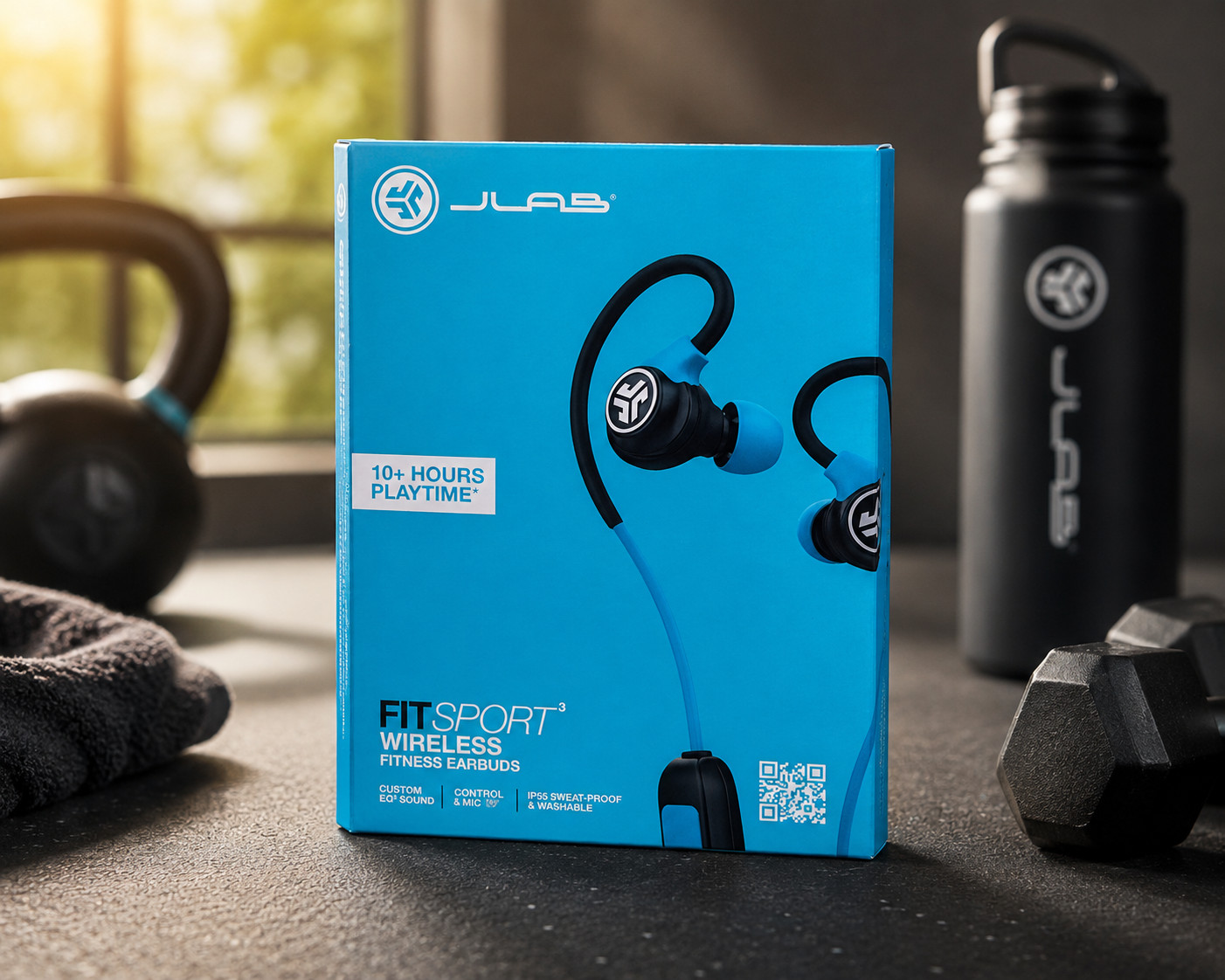JLab Audio Fit Sport 3 Wireless Bluetooth Fitness Earbuds In-Ear Headphones