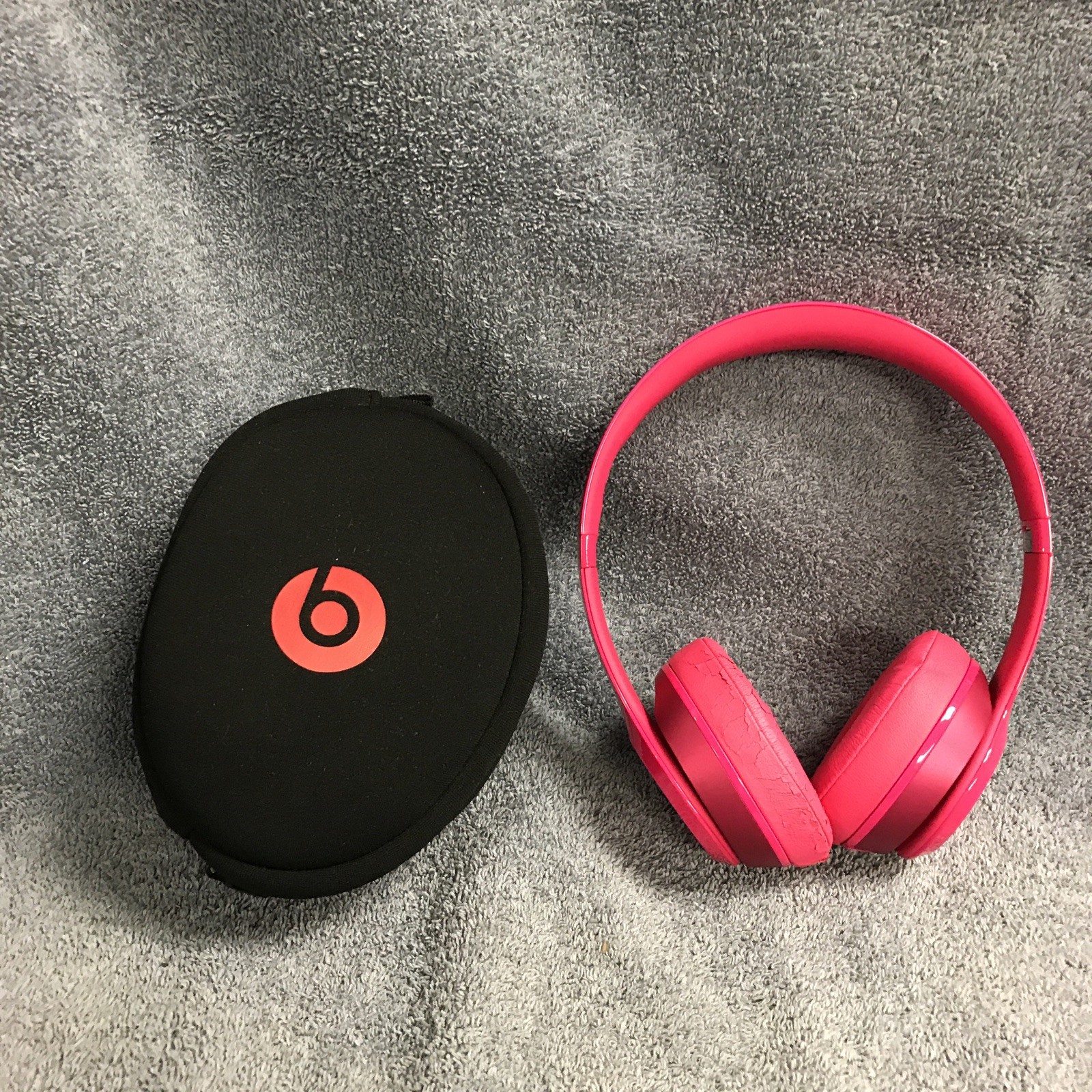 Beats Solo Wired On-Ear Headphones B0518 Pink ~ Need EarPads.