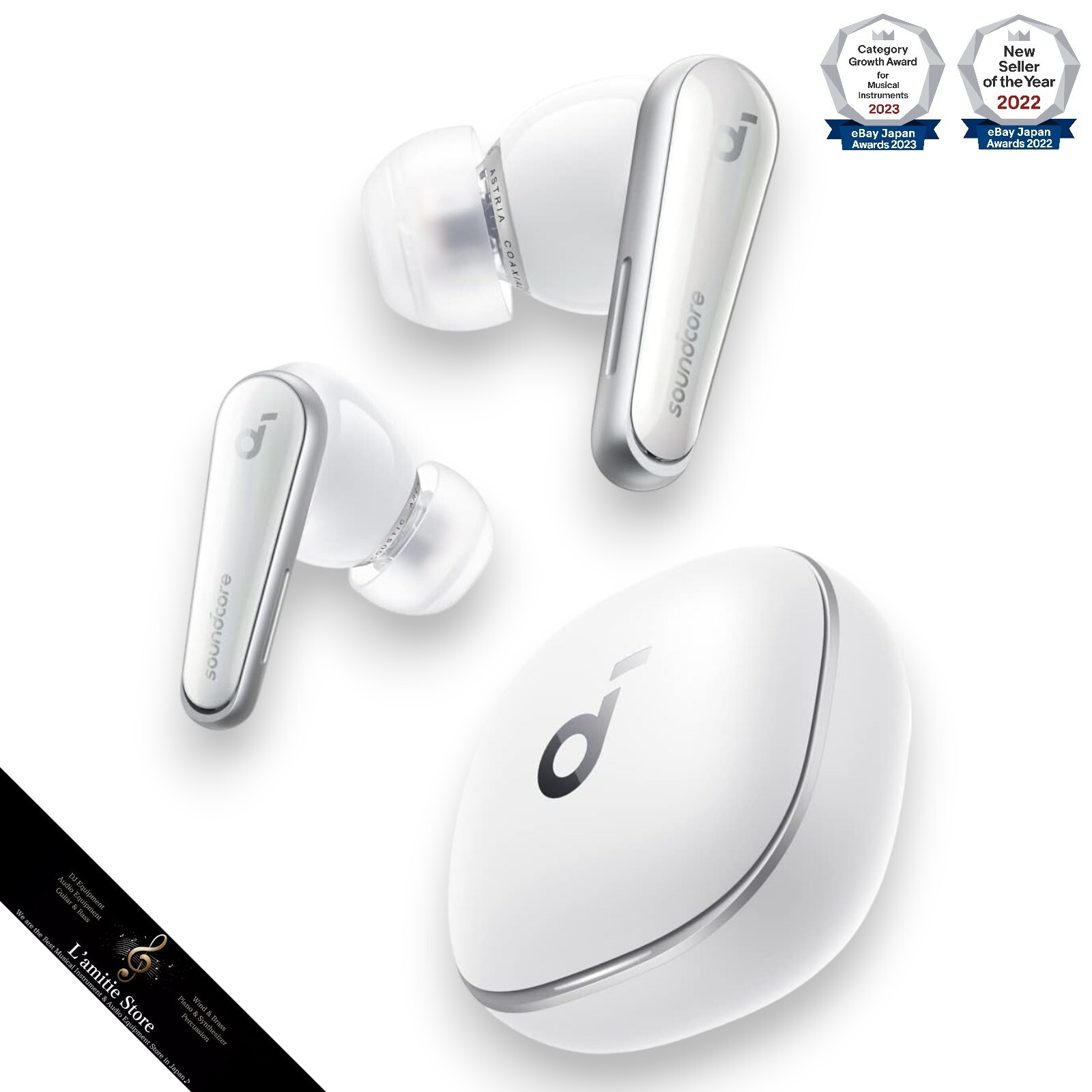 Anker Soundcore Liberty 4 Wireless Earphones Bluetooth Cloud White Japan New