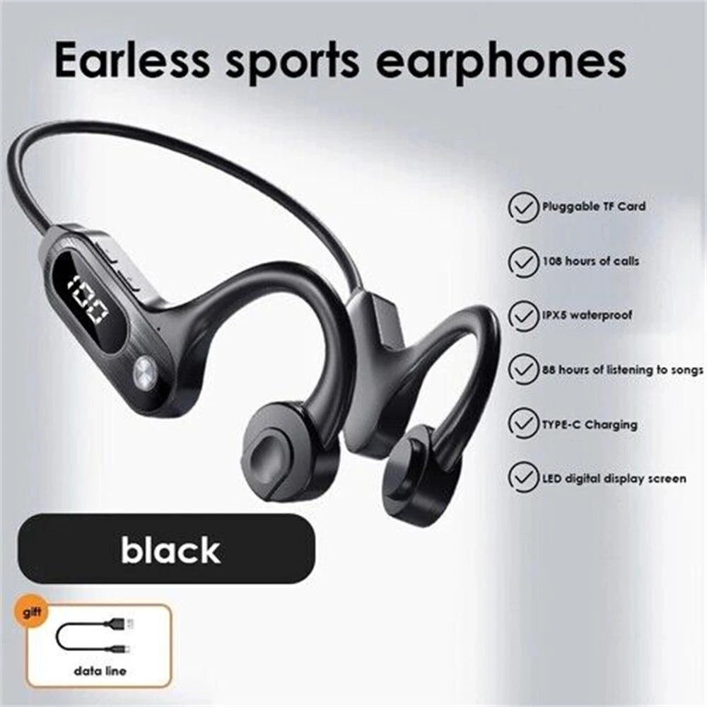 Bluetooth 5.3 Conduction Headphones Wireless Outdoor Sport Headset Earbuds Lot