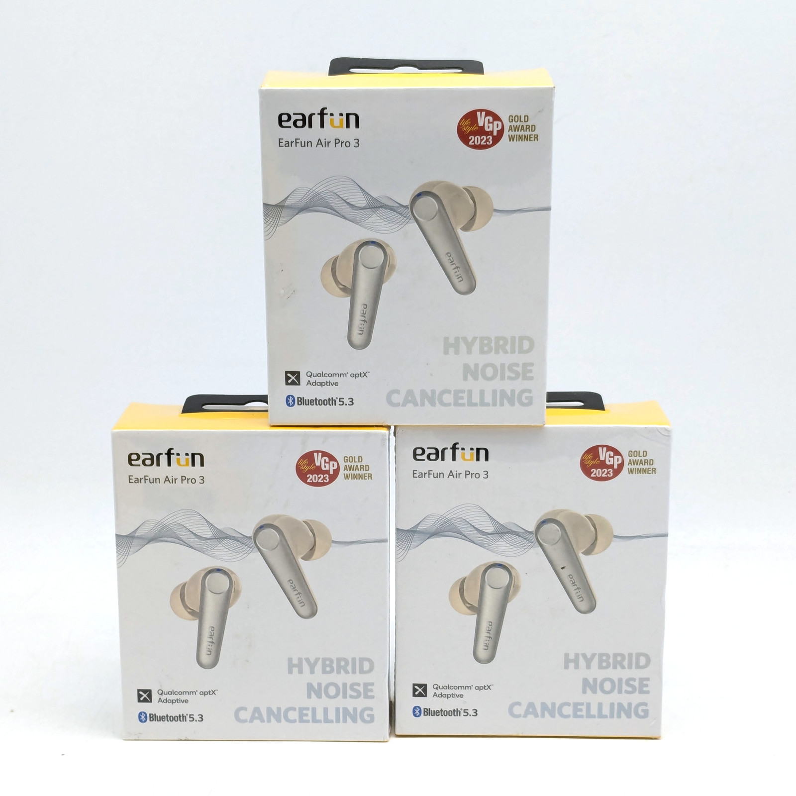 EarFun Air Pro 3 Hybrid Noise Cancelling Headphones (TW500) Lot of 3