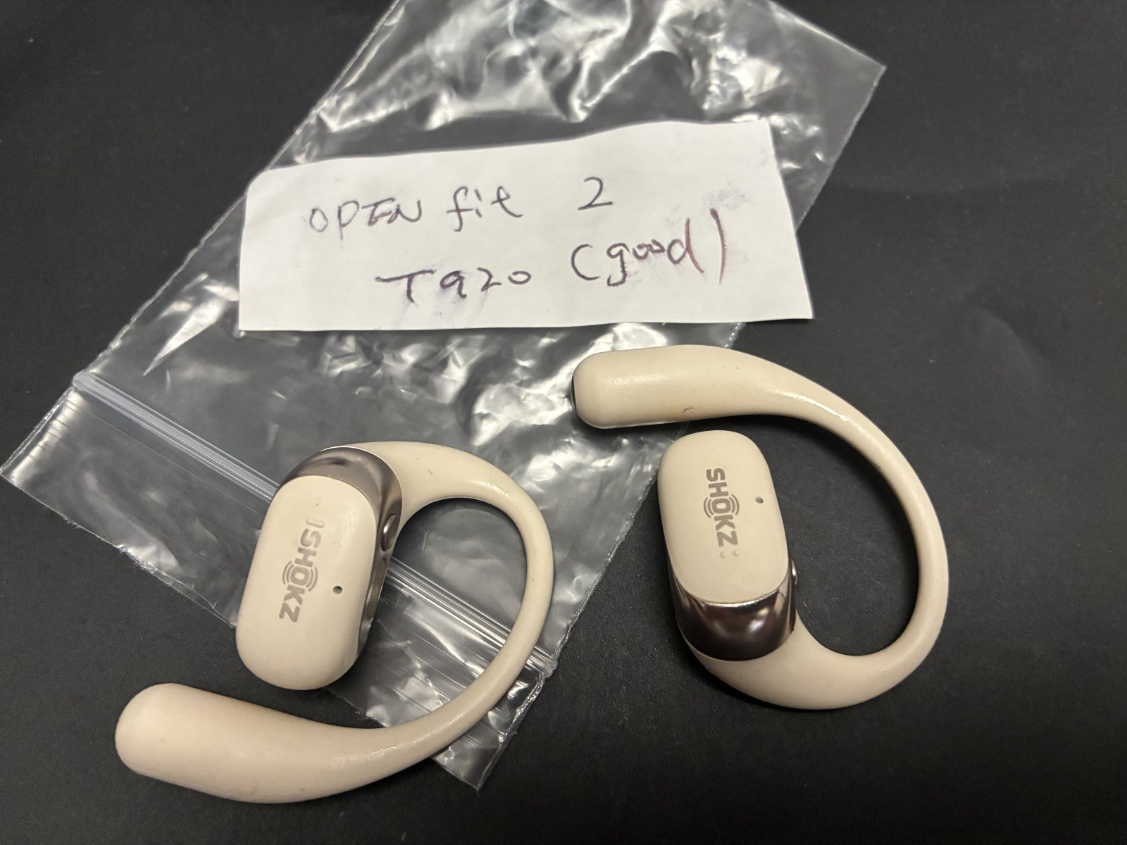 Shokz T920 OpenFit 2 True Wireless Bluetooth Earbuds Beige ( NO Charging Case)