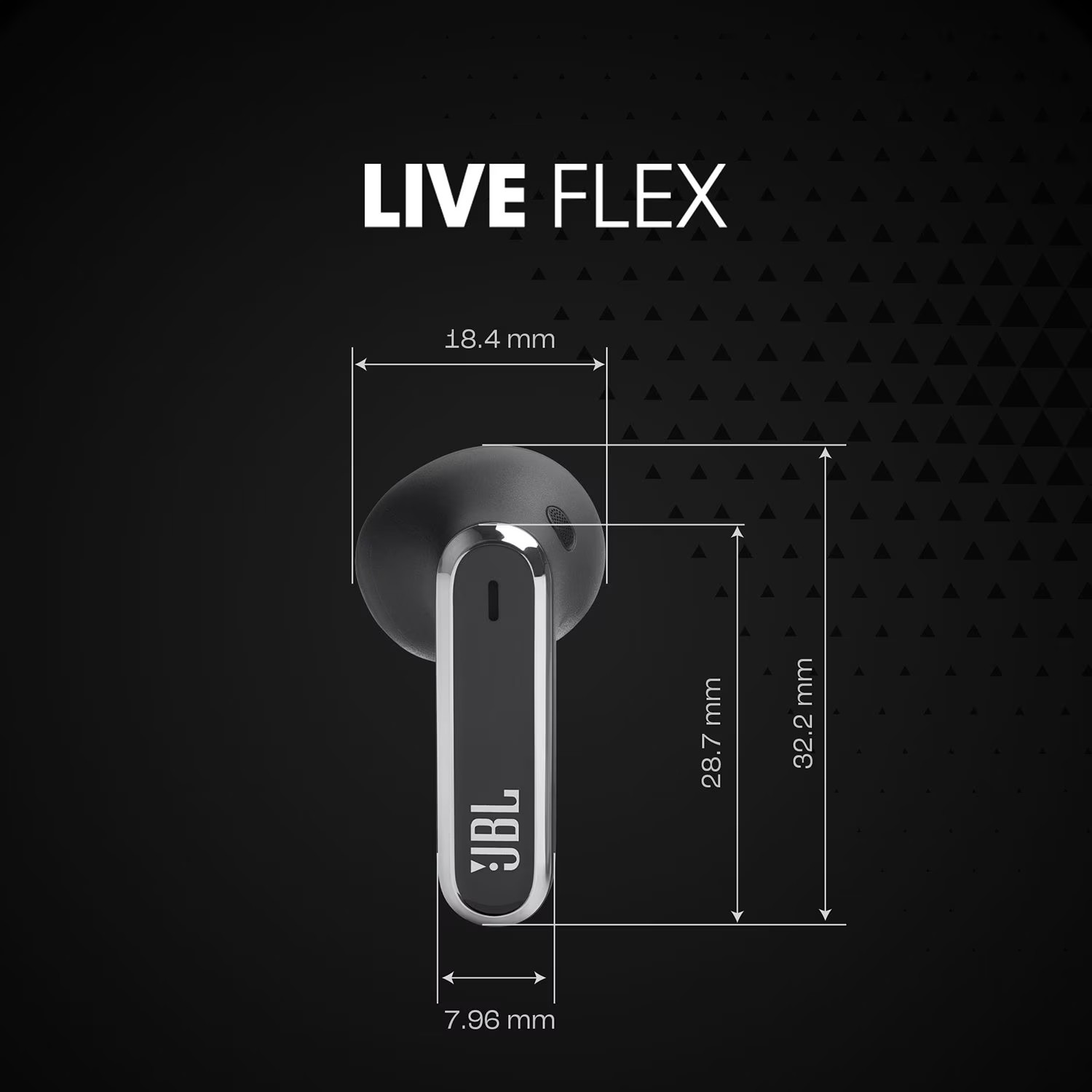 JBL Live Flex ANC True Wireless Earbuds By HARMAN – Black