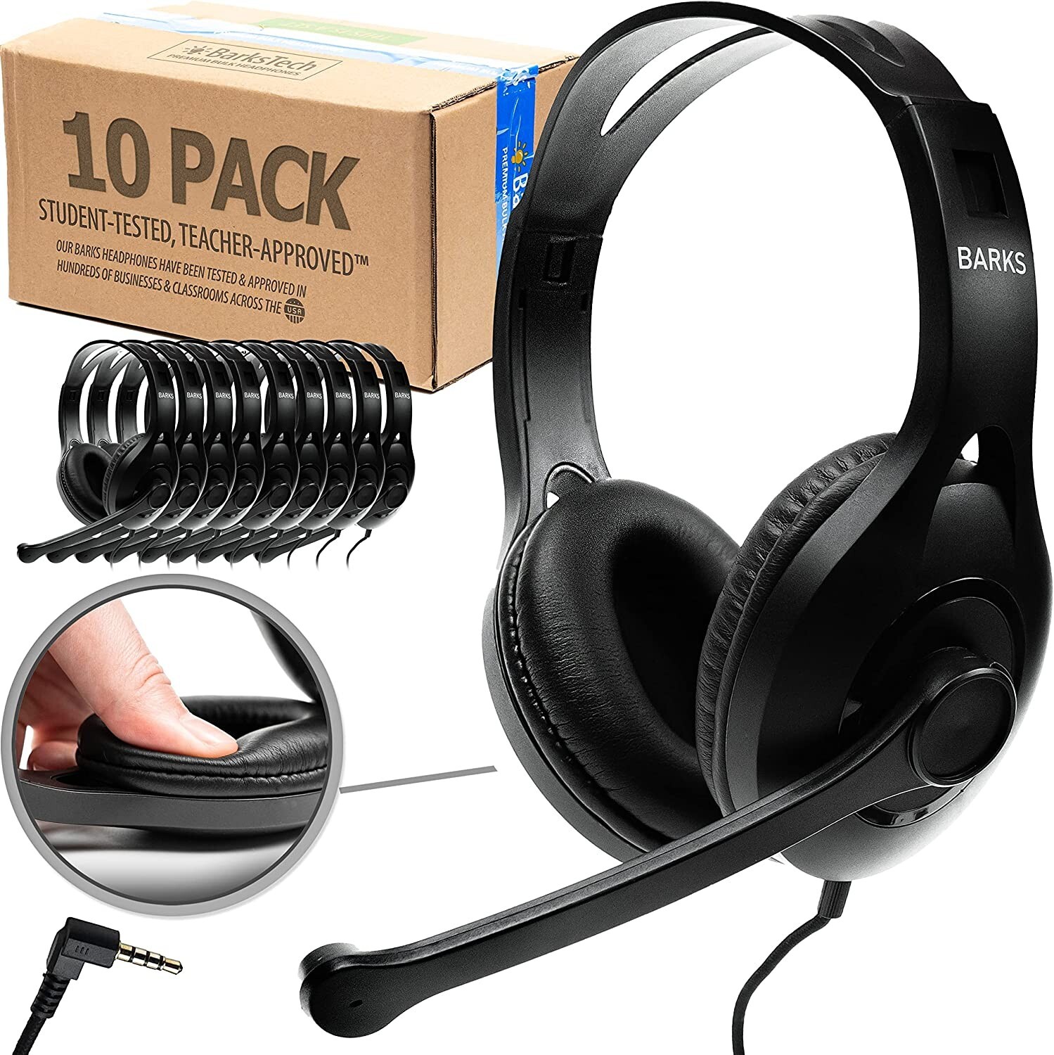 Premium Classroom Headphones with Microphone (10 Pack) – Perfect for Students