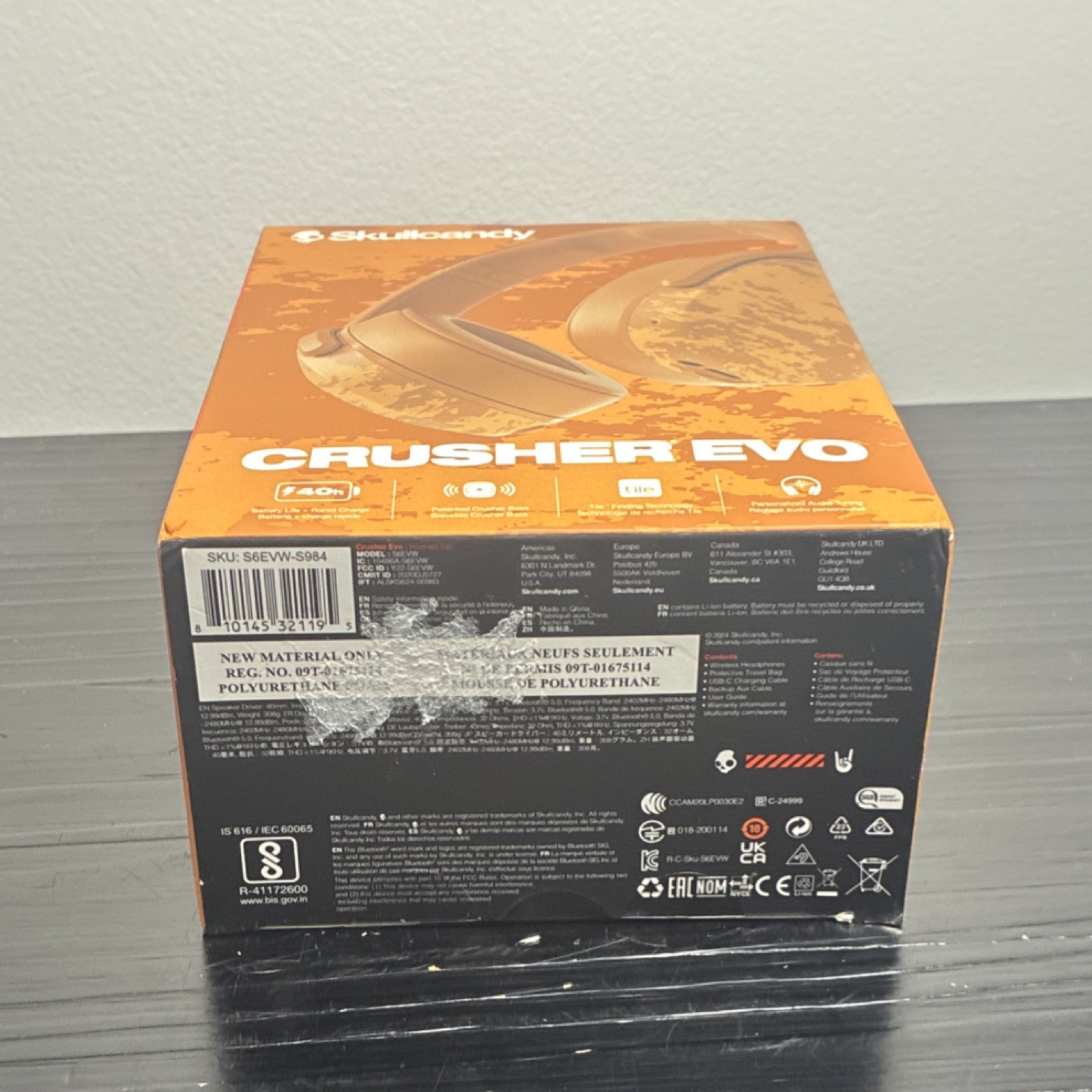 Skullcandy Crusher EVO Wireless Headphones Washed Tan *Limited Edition* NEW