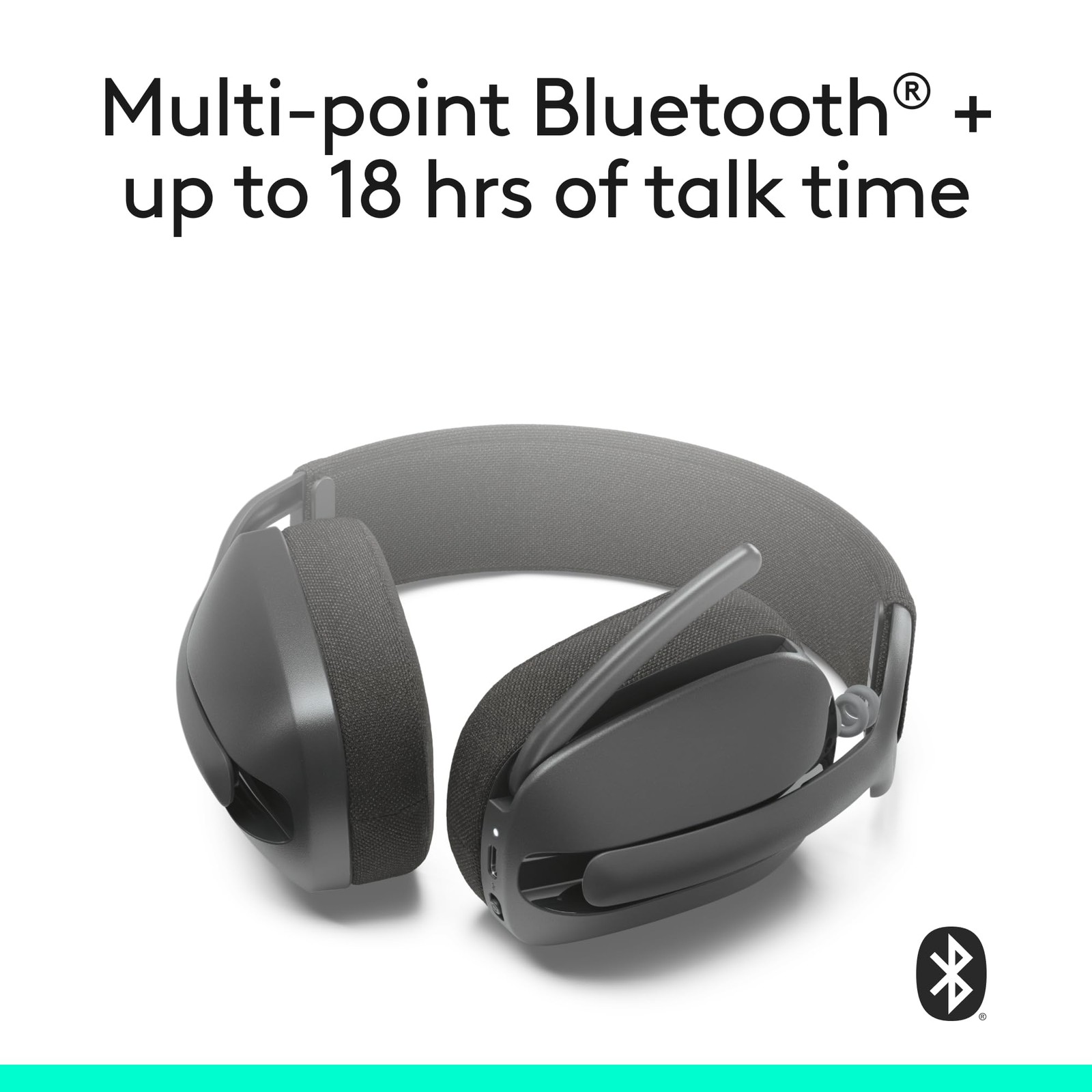 Logitech Zone Vibe 100 Wireless Headphones – Noise Canceling – Graphite