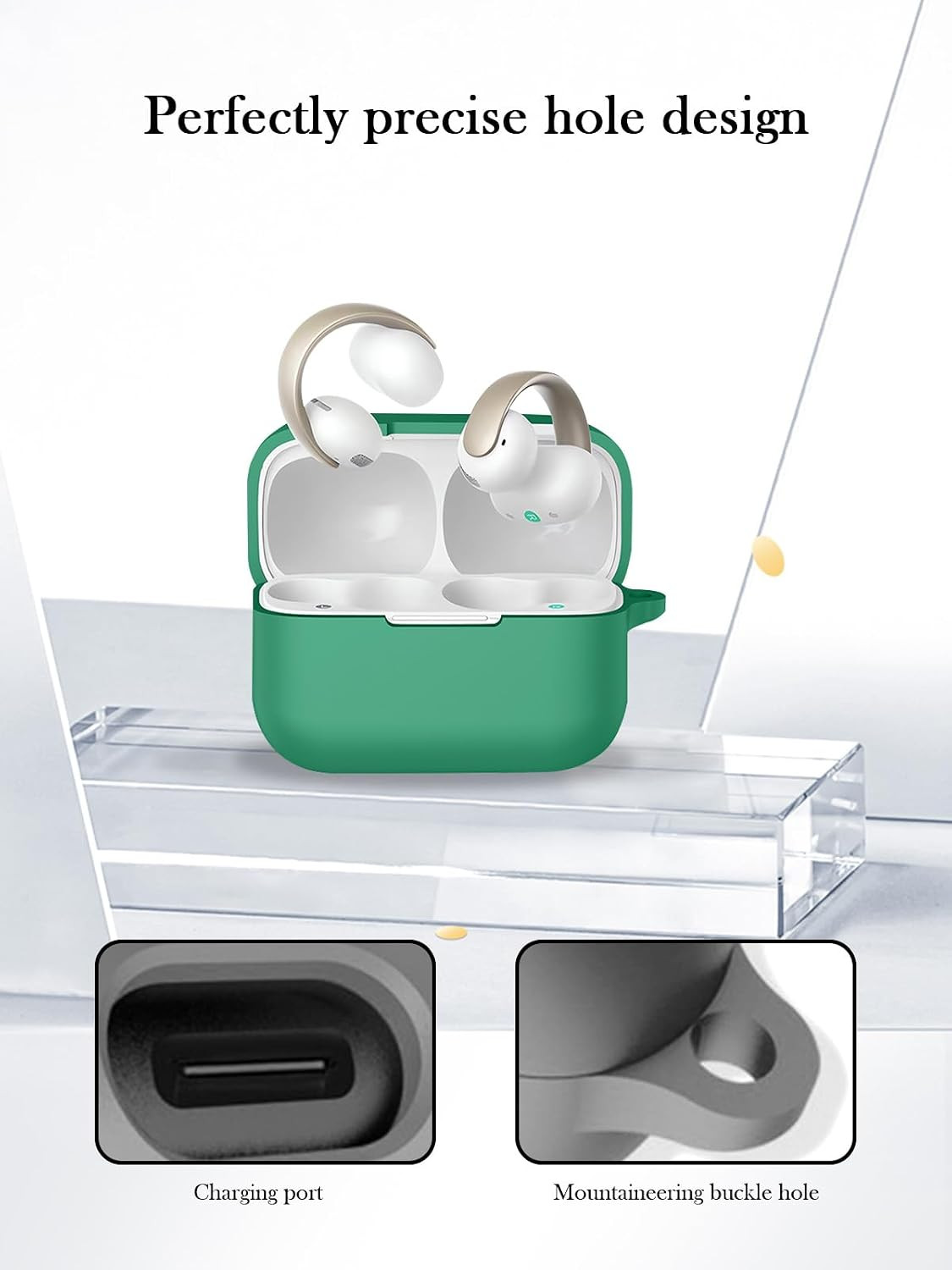 Case for Anker Soundcore Aeroclip Open-Ear Clip-On Earbuds,Soft Protective, Sili
