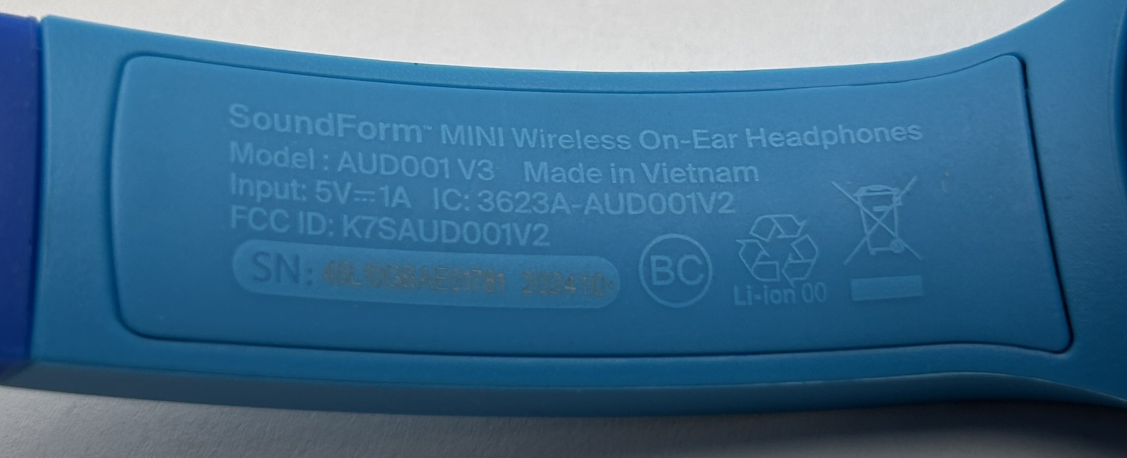 Belkin SoundForm Mini Kids Headphones Blue