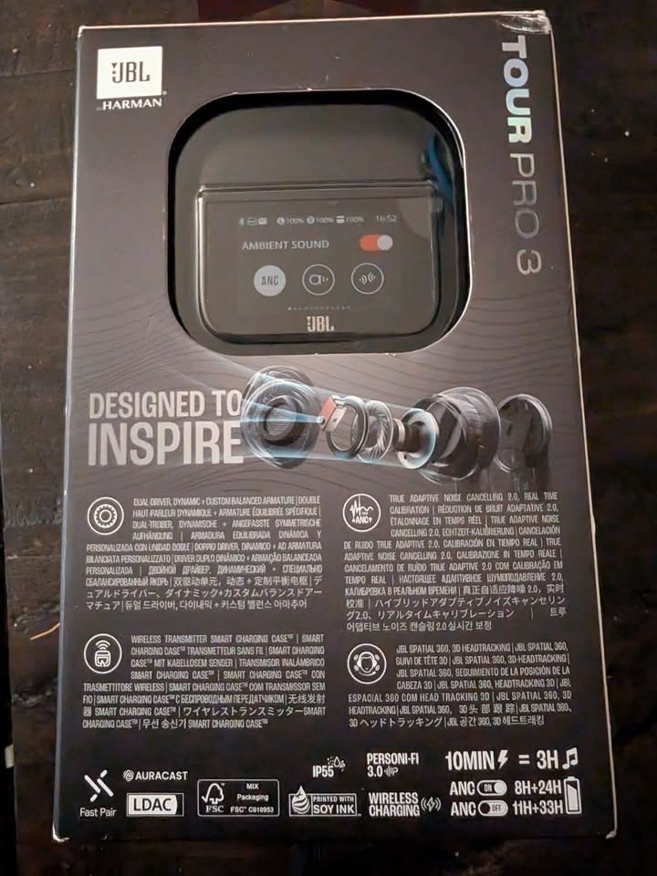 JBL Tour Pro 3 True Wireless Noise-Canceling Earbuds, NEW IN BOX
