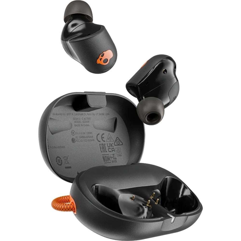 Skullcandy Sesh ANC Noise-Canceling True Wireless Earbuds Black/Orange S2SAWS749