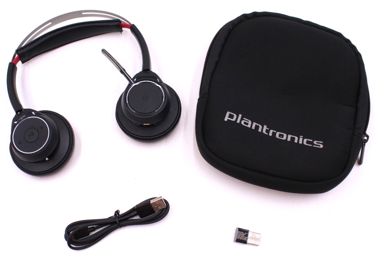Plantronics Voyager Focus UC B825 Bluetooth Headset w/ Dongle USB & Case