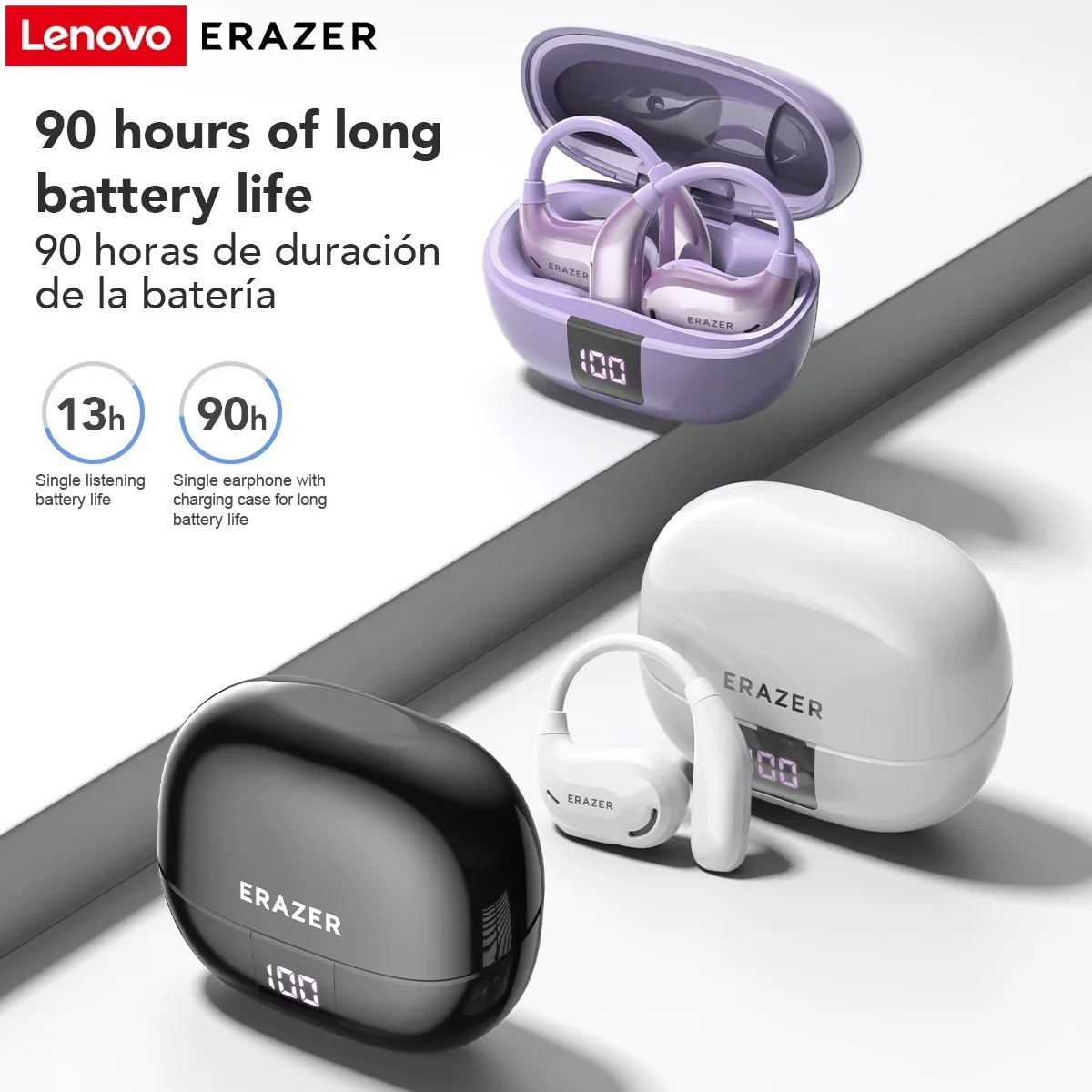 ERAZER XT66PRO Bluetooth Earbuds Wireless Headphones AI Translator Display