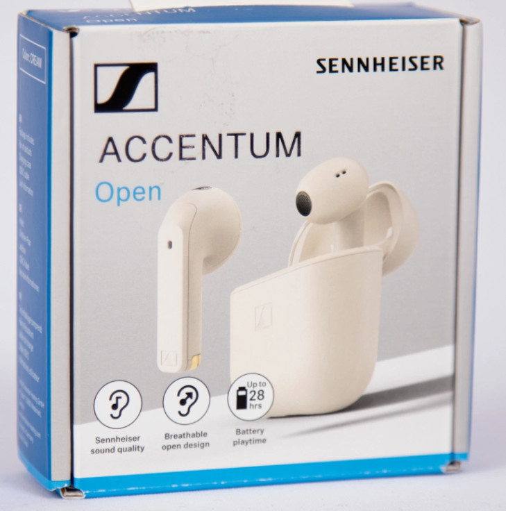 Sennheiser ACCENTUM Open Wireless Bluetooth Earbuds – Cream – Open Box
