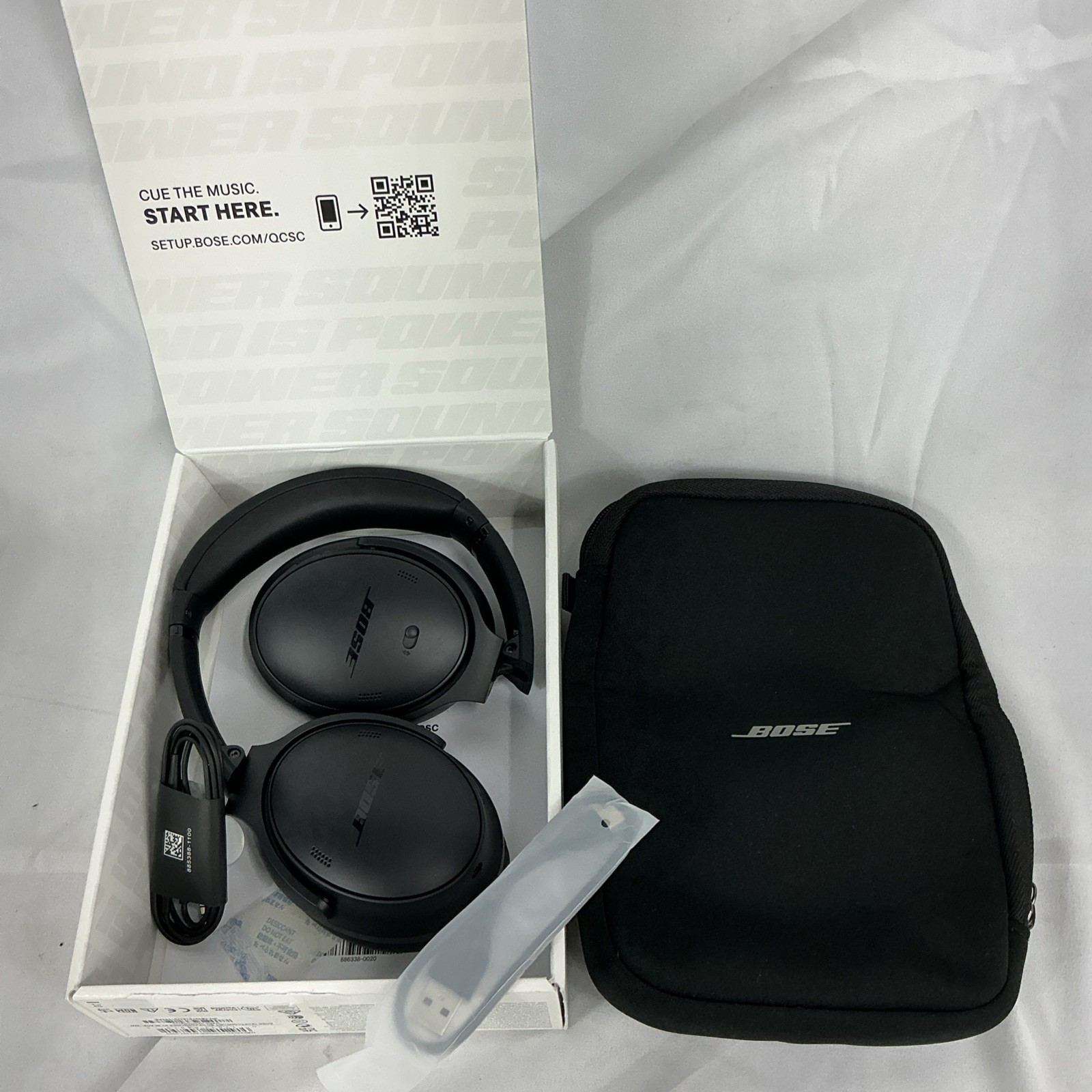 Bose Quietcomfort SC Headphones Noise Cancelling Bluetooth Built In Microphone