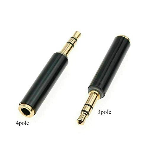 VizGiz 2 Pack TRRS to TRS Adapter 3.5mm Plug Jack 1/8” Connector Converter for