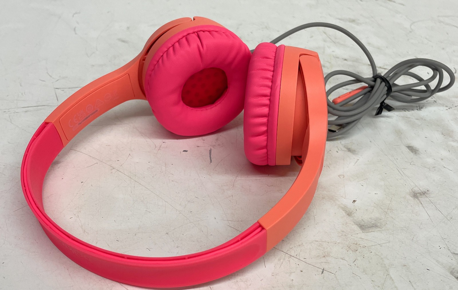 Belkin Sound Form Mini Kids Wired Headphones w/USB C to 3.5mm Dongle, Pink