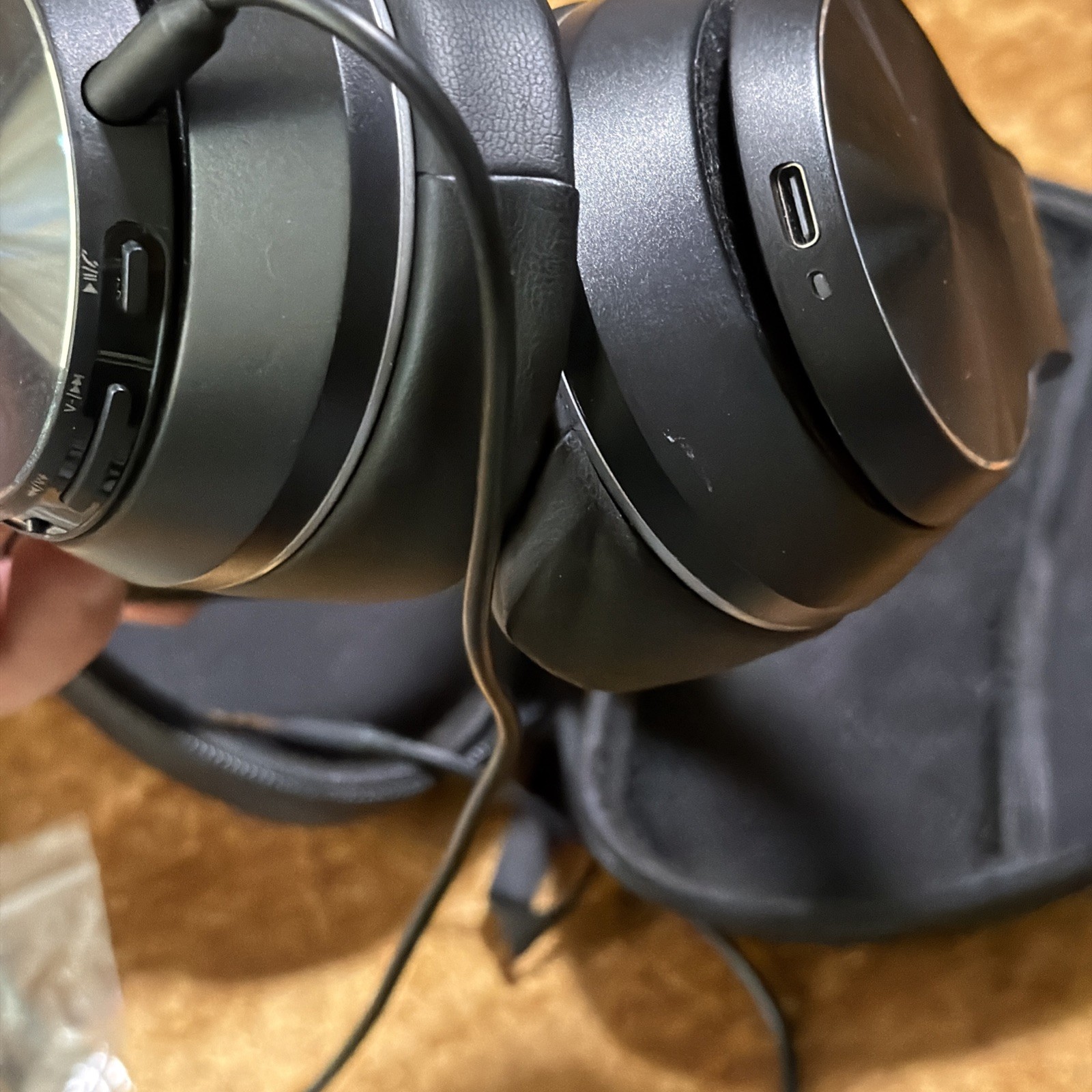 Vankyo Over-Ear Headphones Black with Zipper Carrying Case and Audio Cable