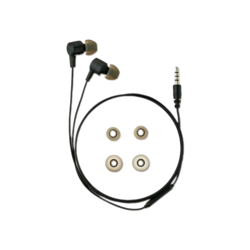 Onn Wired Earphones with Mic and 3.5mm Plug in Black LOT (4X)