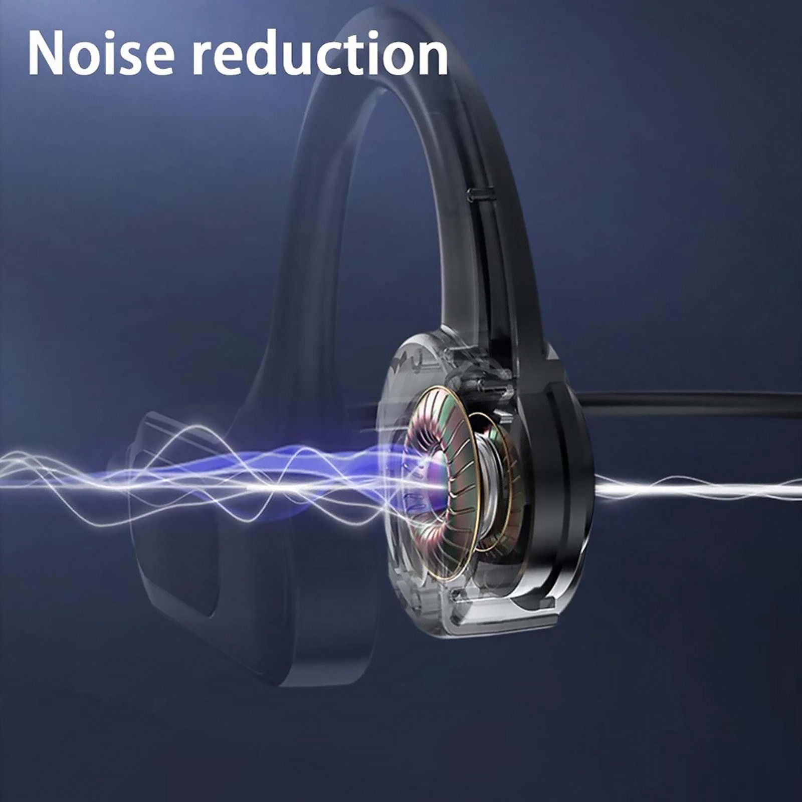 30 Days Noise Reduction Bone Conduction Headphones Commute 300mah /w 1*Cable