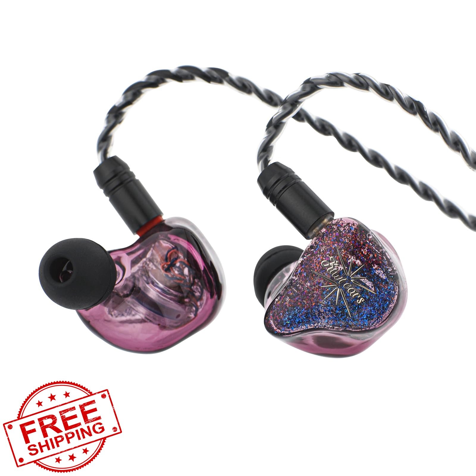 Linsoul Purple 1BA+2DD Hybrid IEM Earbuds