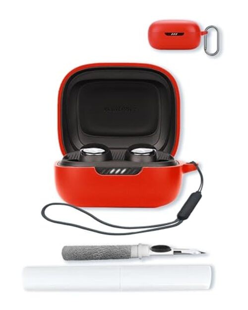 Case for JBL Live Pro 2 – True Wireless Noise Cancelling Earbuds,Soft Red