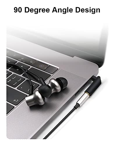 3.5mm Right Angle Audio Adapter Male to Female Stereo Jack Connector 2 Pack
