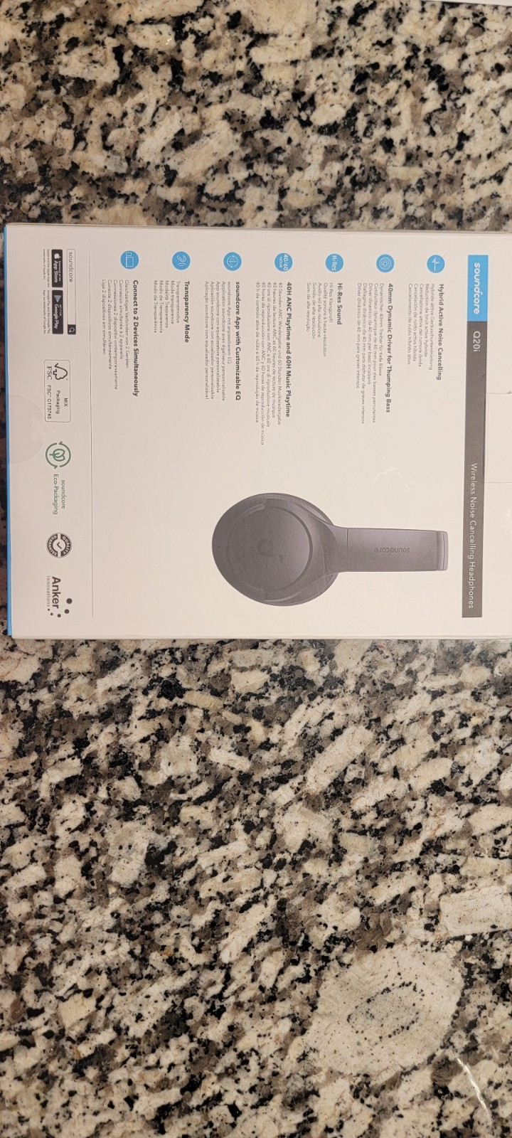 Soundcore Q20i Over Ear Hybrid Active Noise Cancelling Headphones – Black