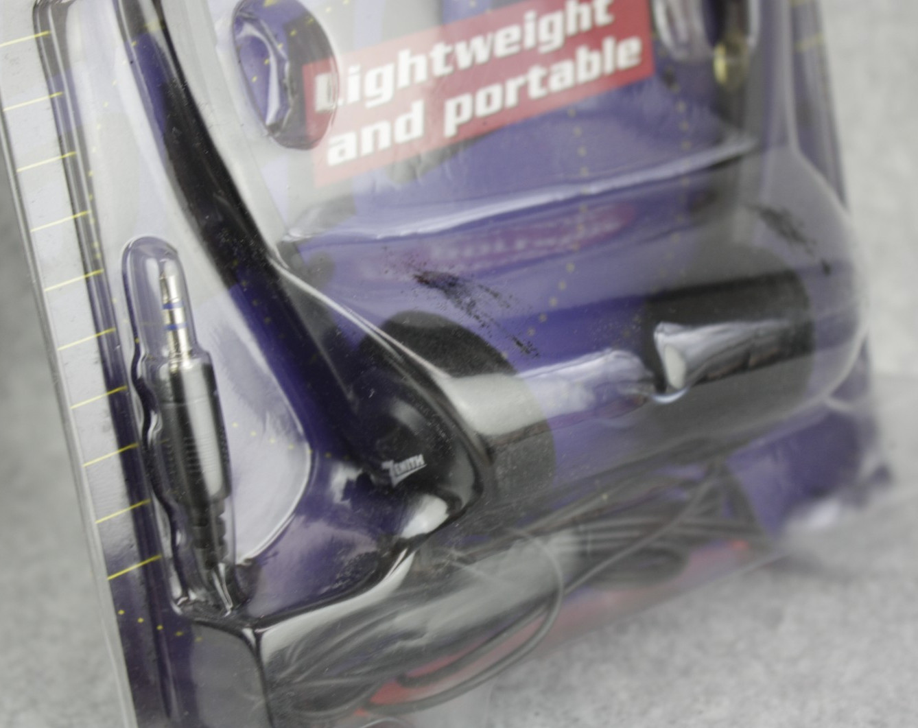 Vintage NOS Zenith Stereo Head Phones 3.5 mm 4Ft Cord Lightweight 80’s FREE SHIP