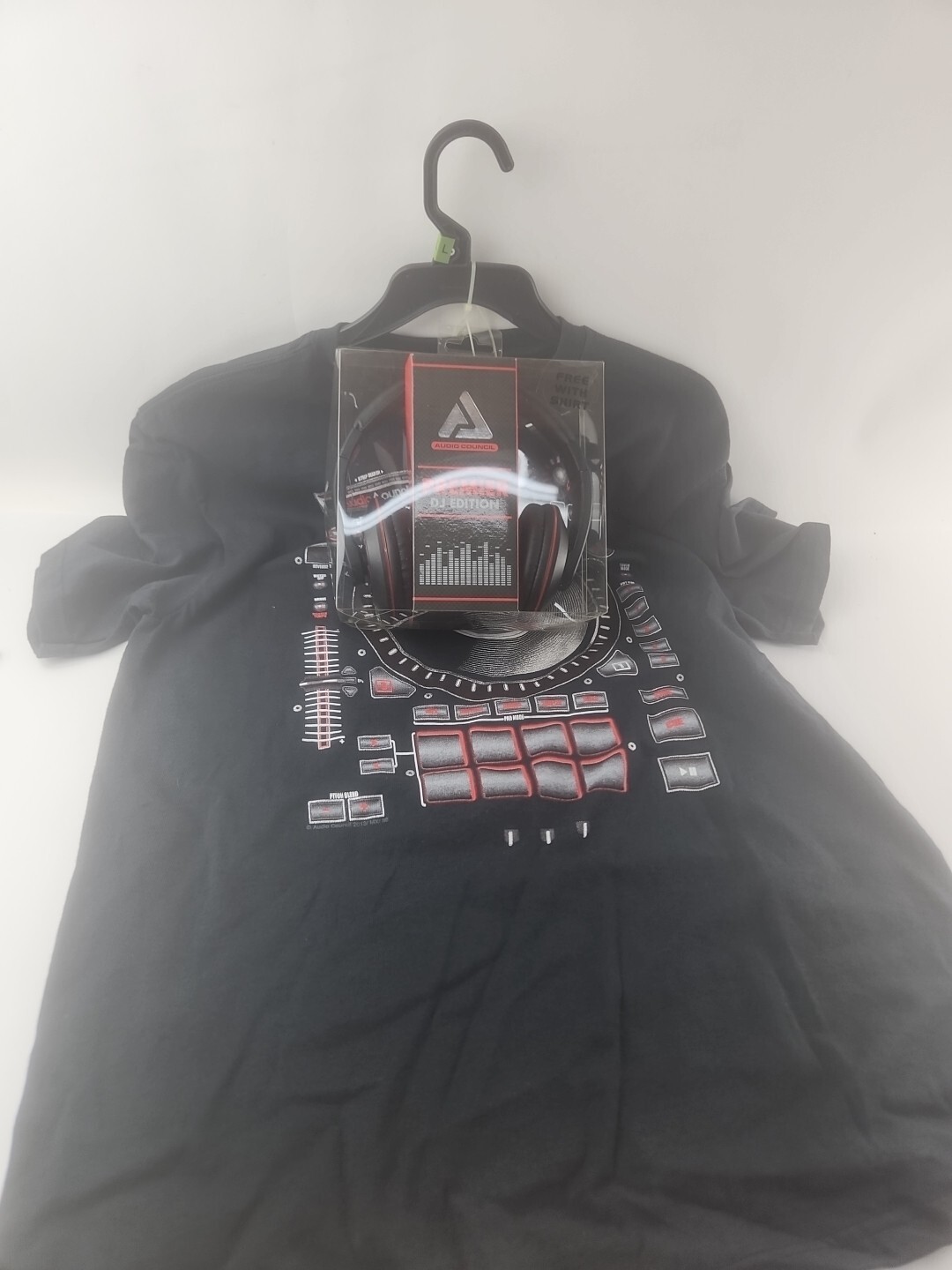 Audio Council Men’s Headphones Axis DJ Edition With Black T-Shirt Size Large New