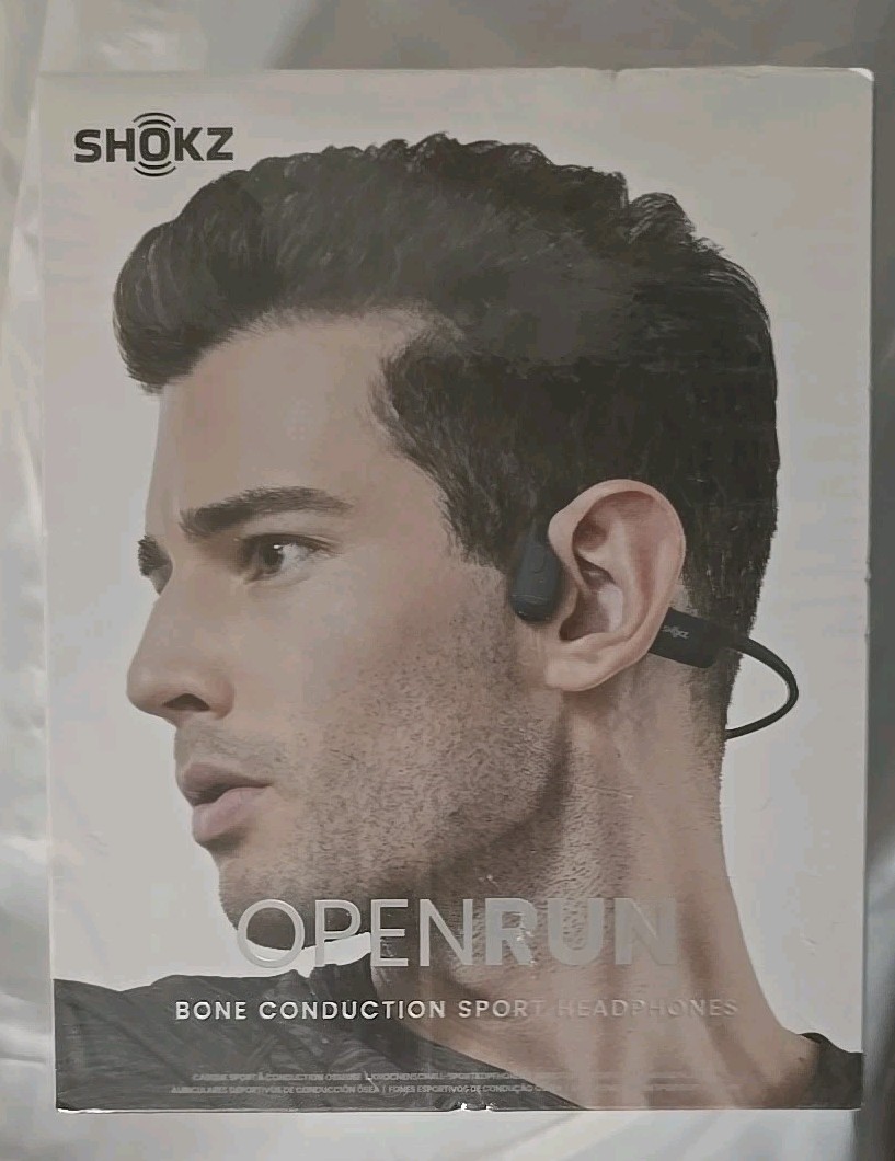 Shokz OpenRun Wireless Bone Conduction Headphones – Black (S803BK) Sealed