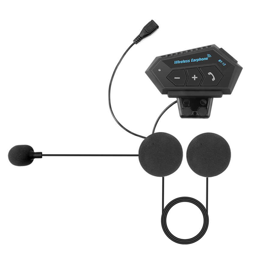 Wireless Bluetooth Motorcycle Helmet Headset Telephone Hands-Free Rechargeable