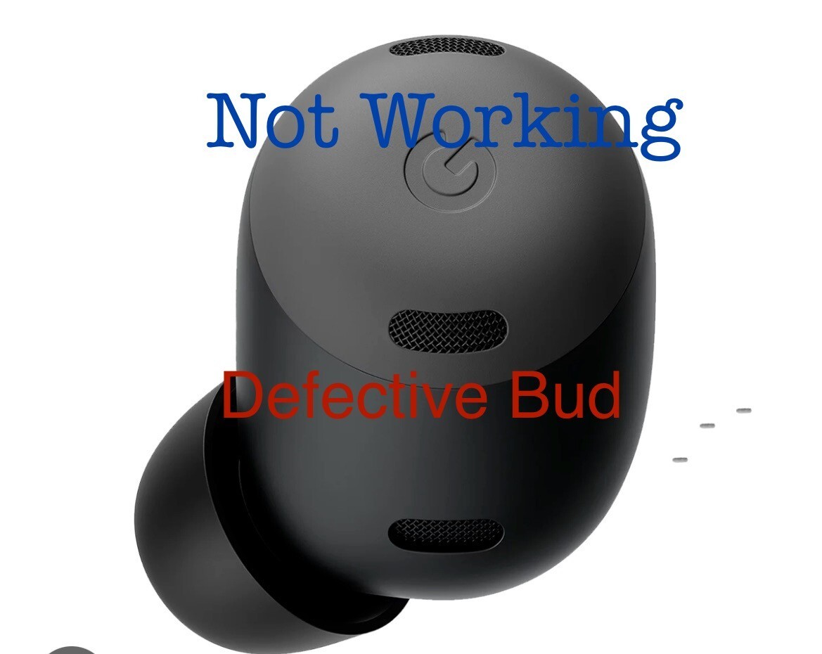 Google Pixel Buds Pro Replacement Left Side Charcoal (L)– DEFECTIVE