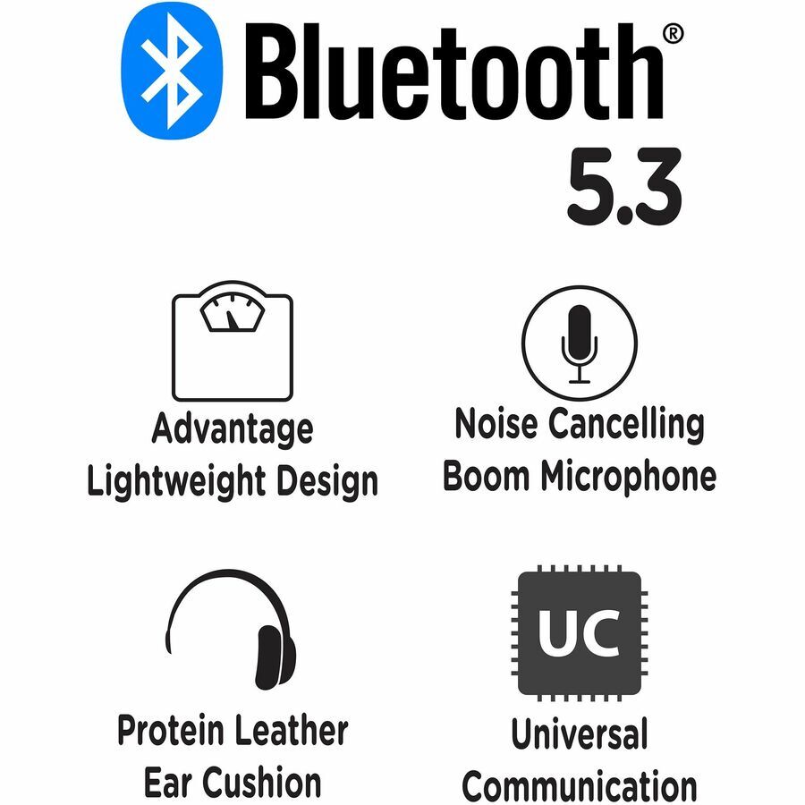 M360 Advantage Wireless Mono Headset with Detachable Boom Microphone HS6200MBT,