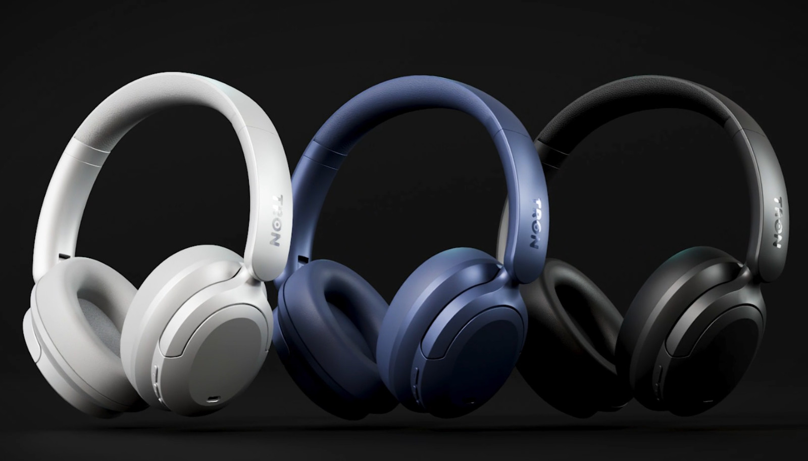 TRON Hybrid Noise Cancelling Headphones, OverEar Wireless Bluetooth Transparency