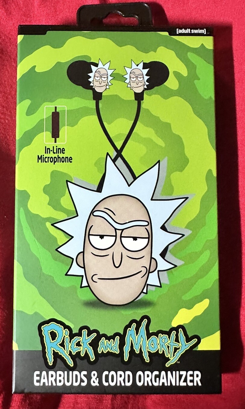 Adult Swim *Rick & Morty* Earbuds & Cord Organizer – you know you want it