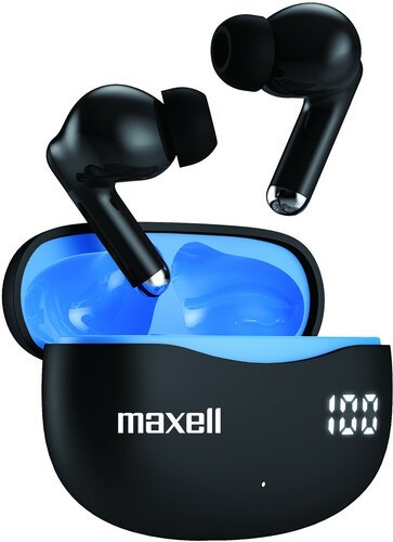 WB Maxell Bass 13 Bluetooth Earbuds Active Noise Cancelling -True Wireless Black