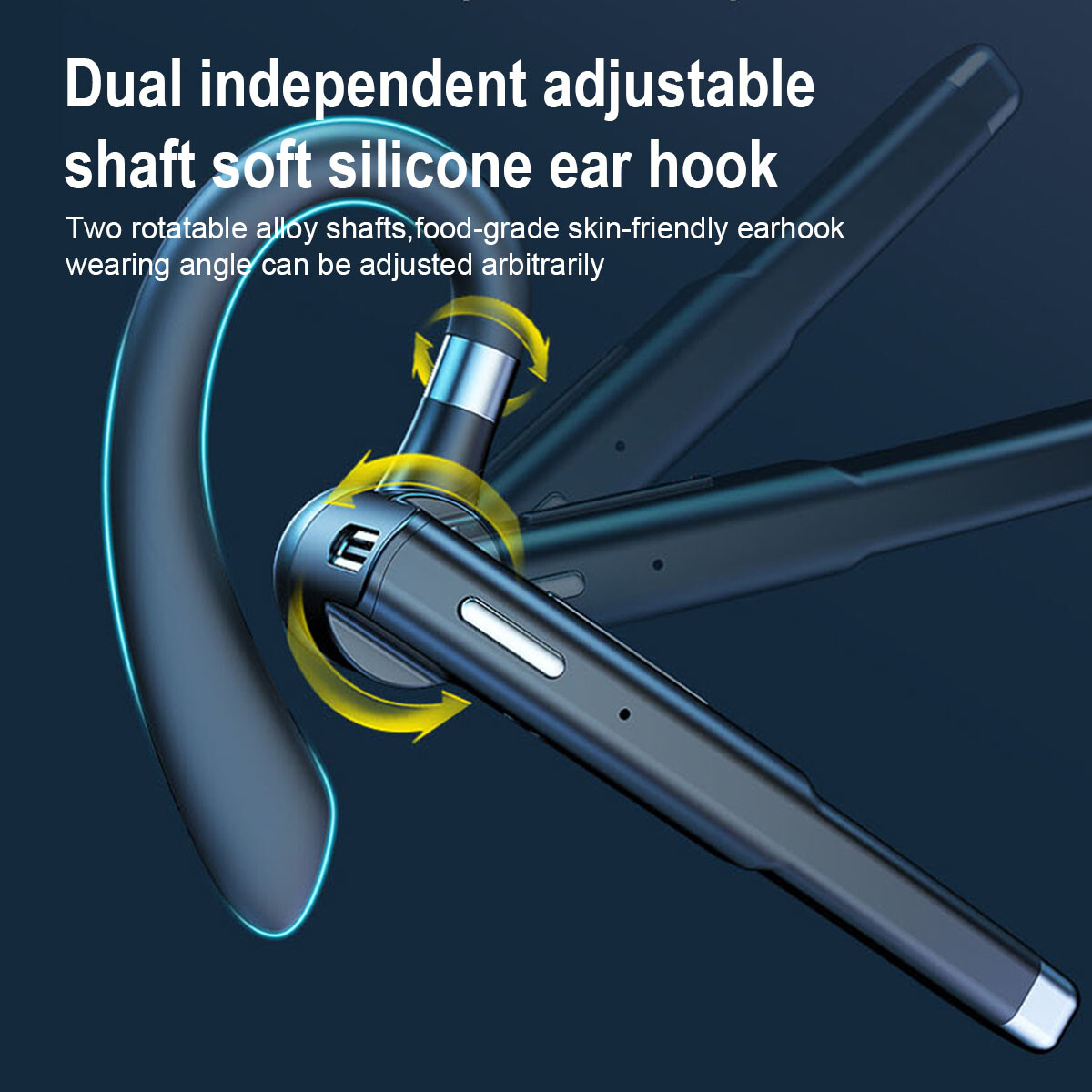 2PCS Trucker Wireless Bluetooth 5.1 Earpiece Headset Mic Earbud Noise Cancelling