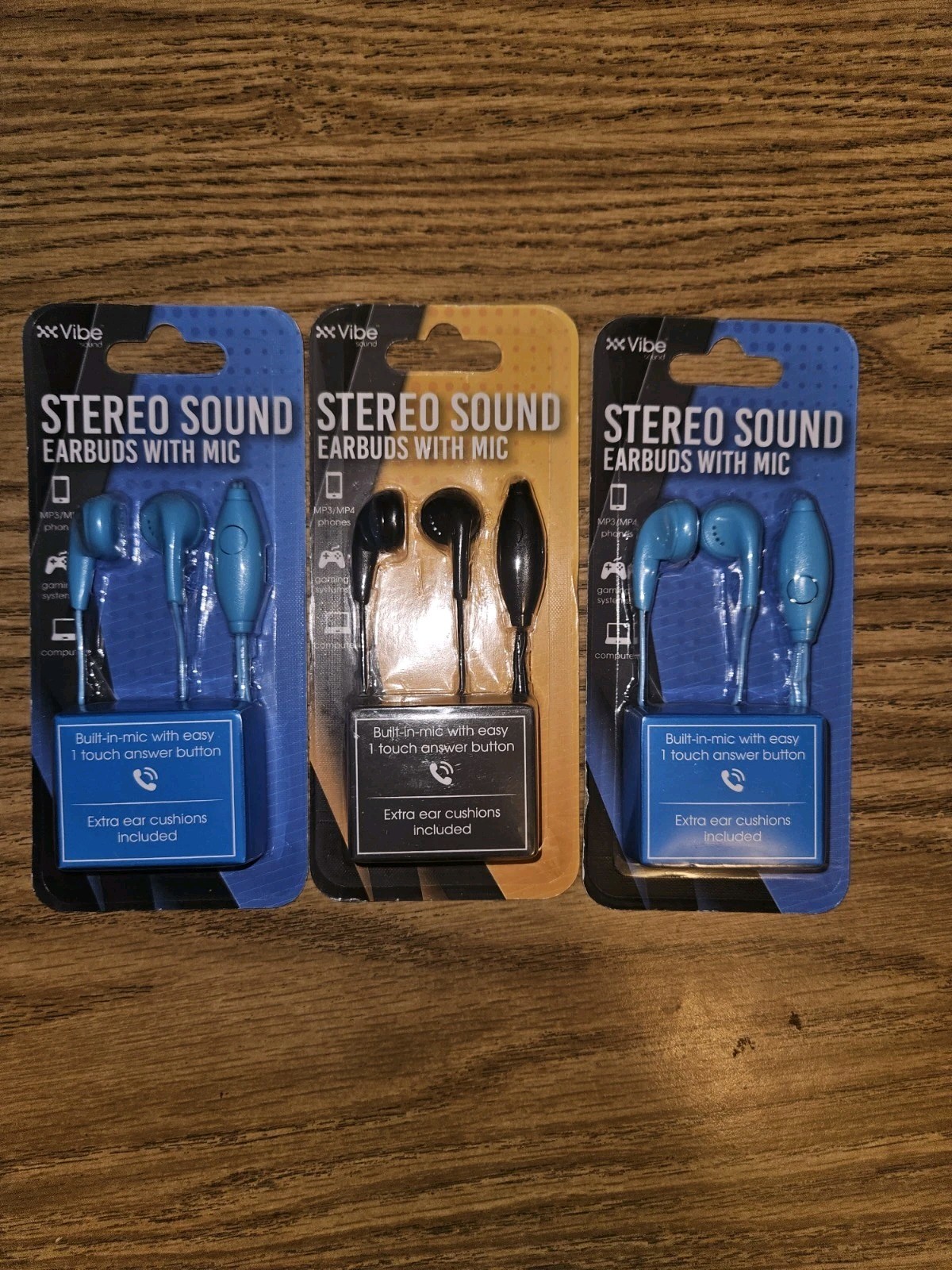 Stereosound Earbuds With Mic bundle 3 pack