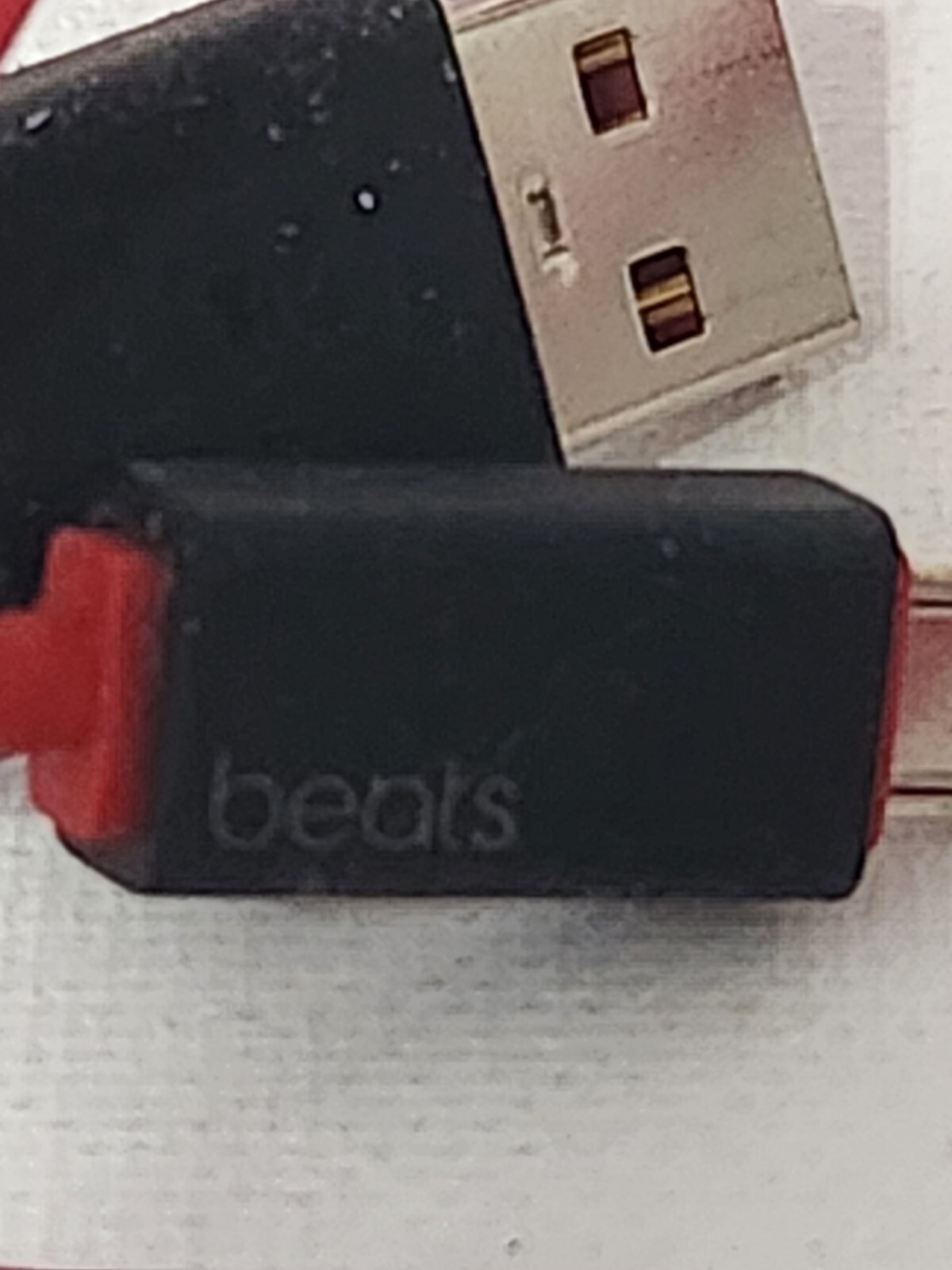 Dr Dre Beats Charging Cord Red And Black