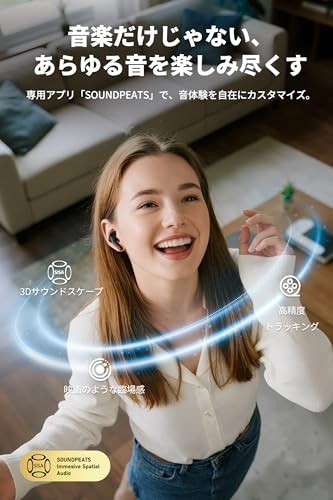 SOUNDPEATS Air6 HS Wireless Earbuds LDAC Hi-Res BT6.0 45H Black