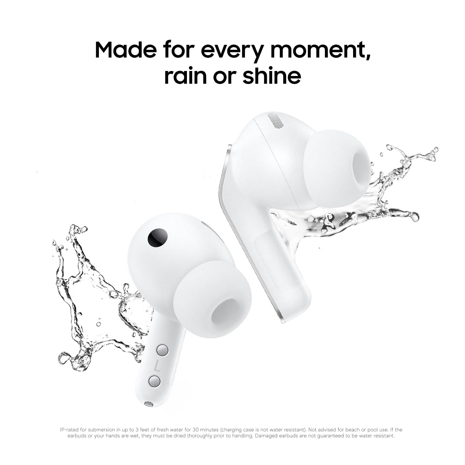 Samsung Galaxy Buds4 Pro Bluetooth Earbuds, Adaptive Noise Cancellation, White,