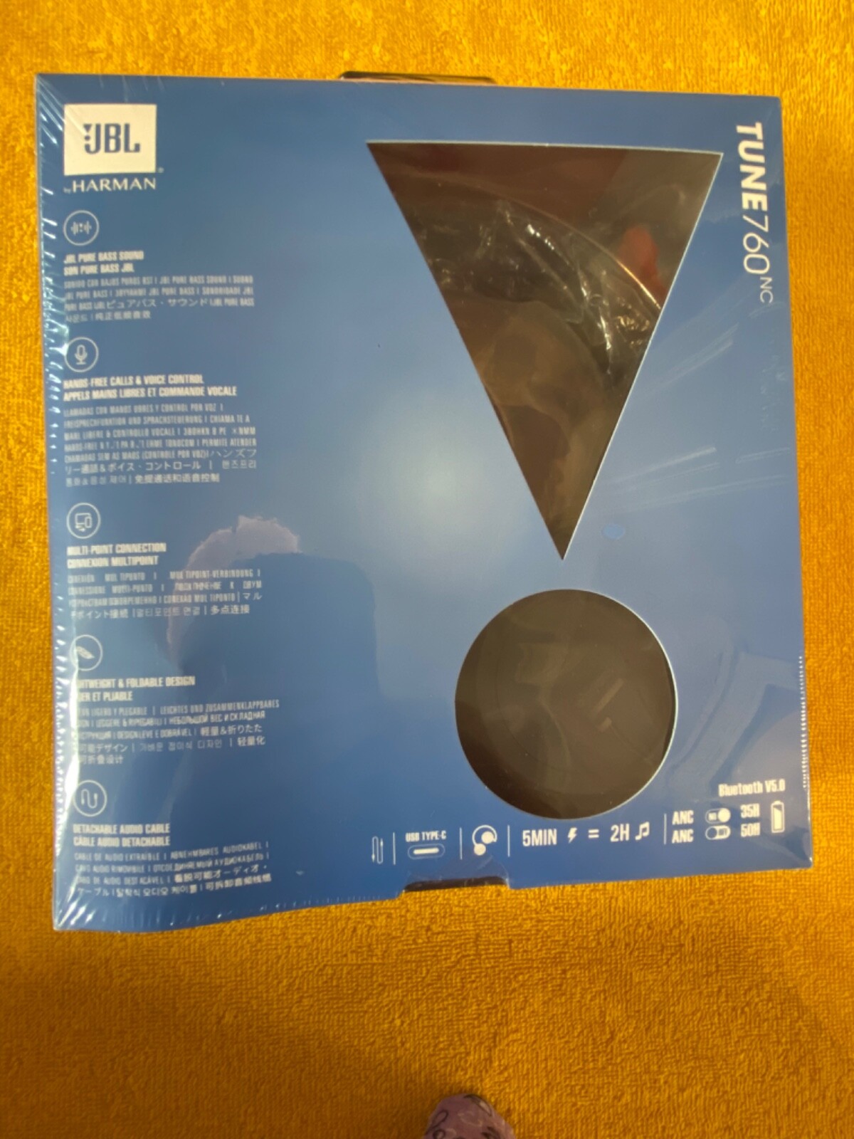 JBL ‎Tune 760NC ‎Over Ear Wireless Headphones – Blue