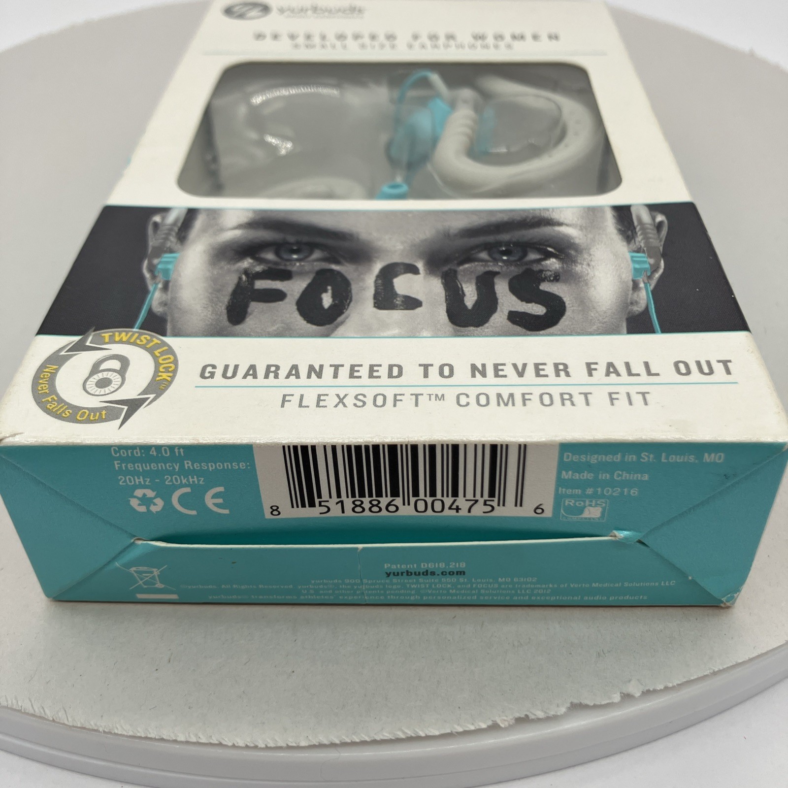 Yurbuds Focus Sport Women’s Headphones – Blue – Sealed Package NEW