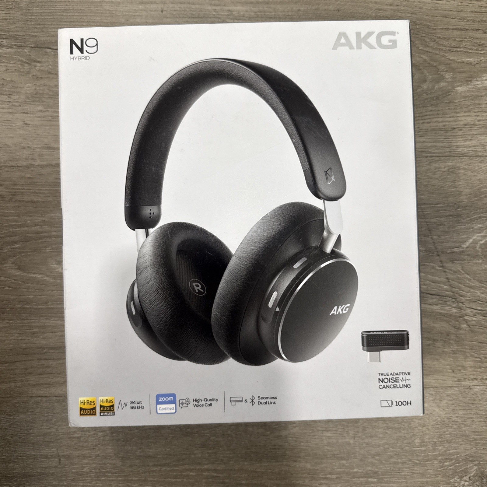 Harman AKG N9 Hybrid Wireless Headphones Hi-Res Audio ANC Preowned Clean